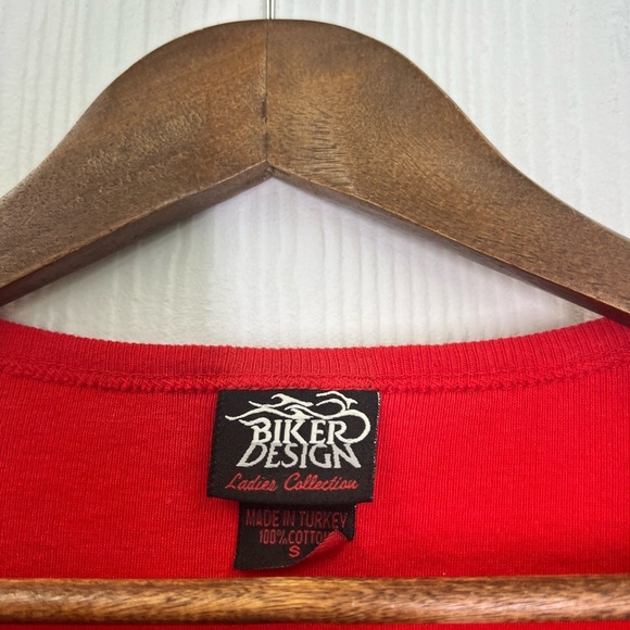 Biker Design - 2010 Bike Week Daytona Beach Florida Red Zipper Long Sleeve Top S - Picture 8 of 10